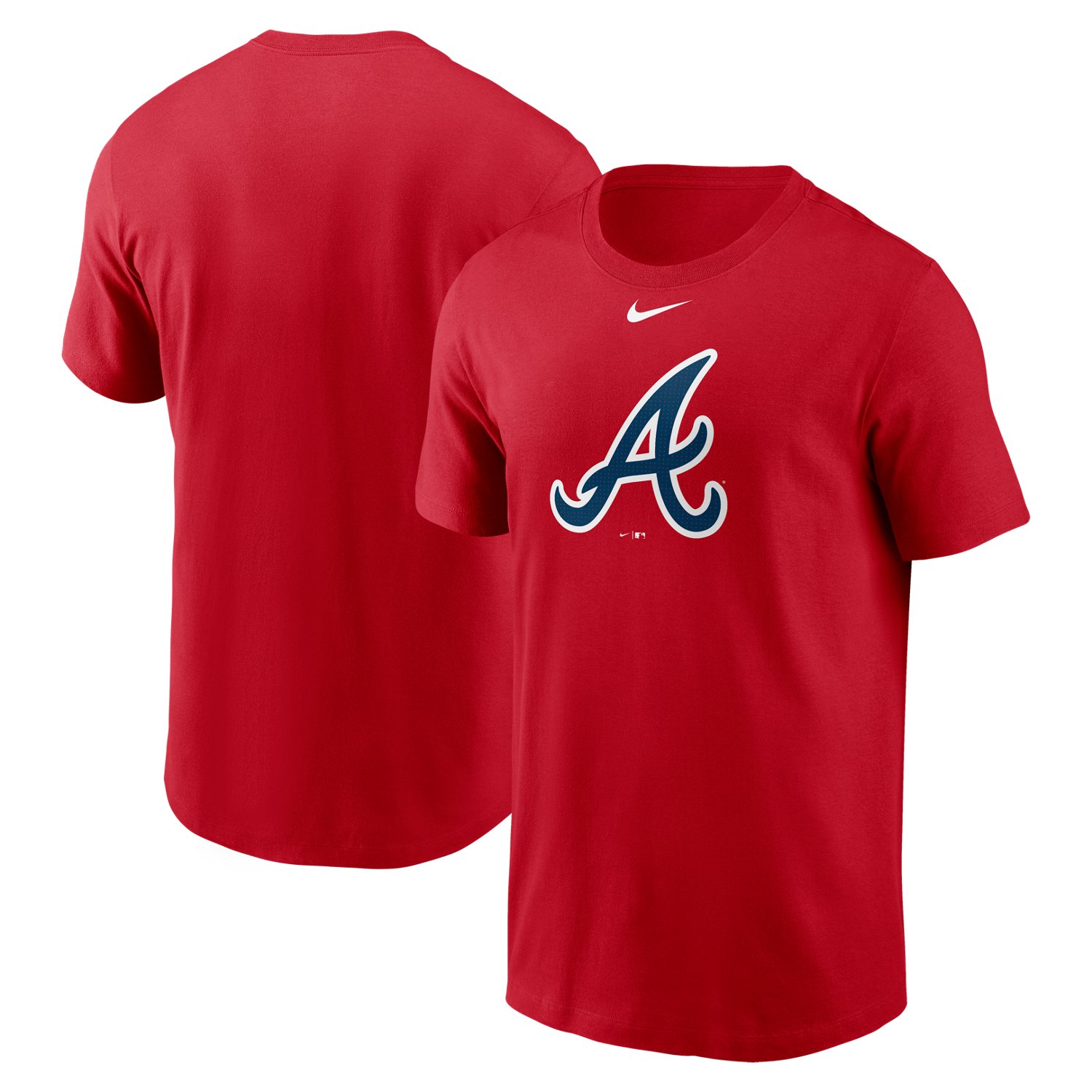 Nike Men's Atlanta Braves Fuse Large Logo T-shirt - view number 1