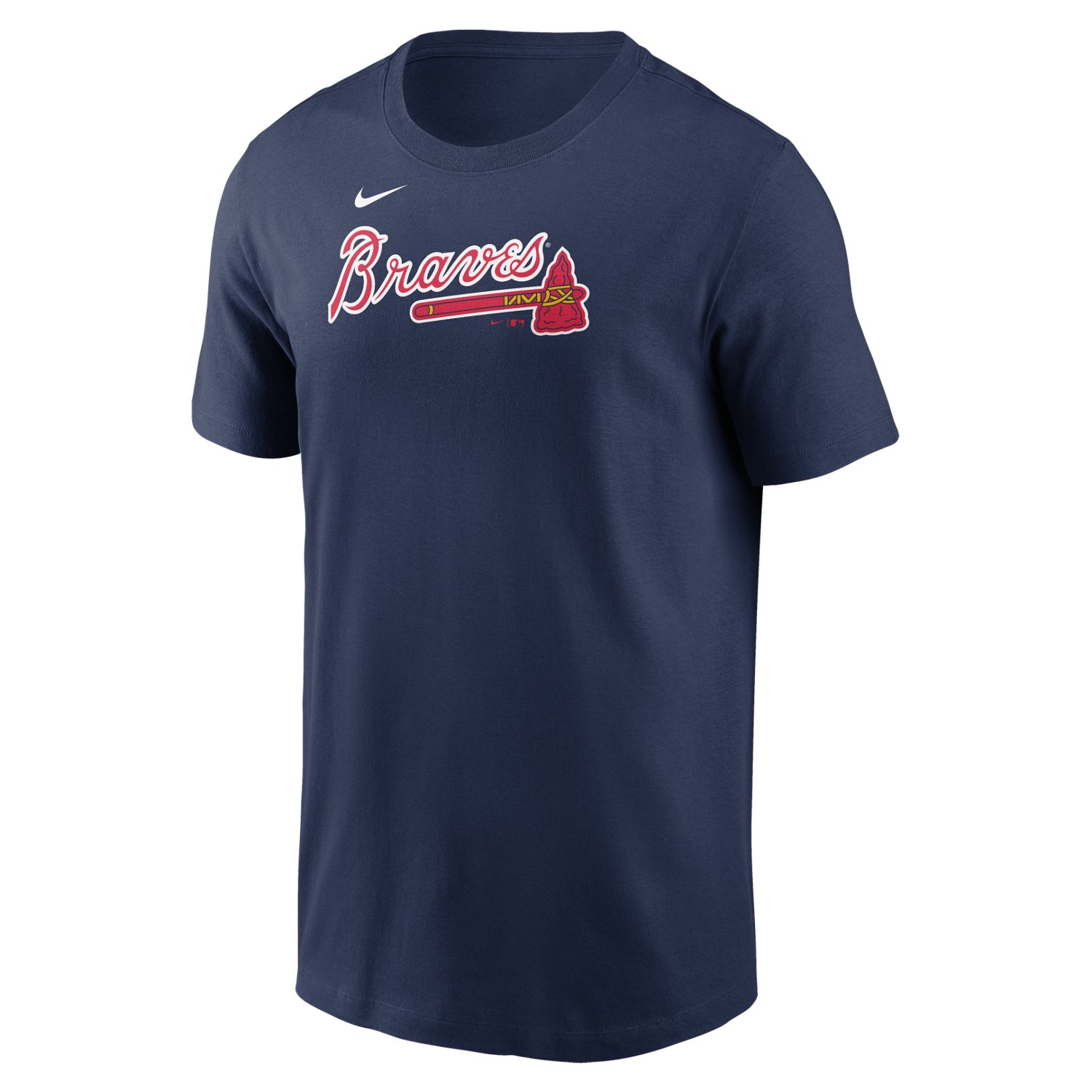 Nike Men's Atlanta Braves Fuse Wordmark Graphic T-shirt - view number 2