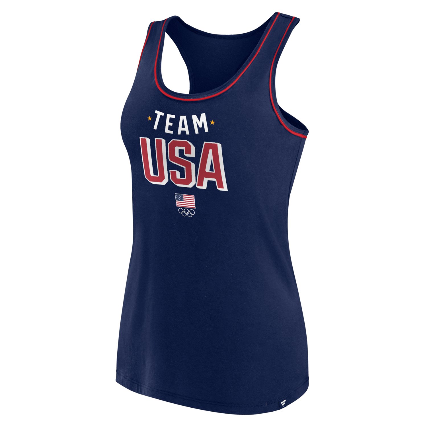 The Team USA Women's Center Bold Tank Top boasts a sleeveless design and features the team logo.                                 - view number 2