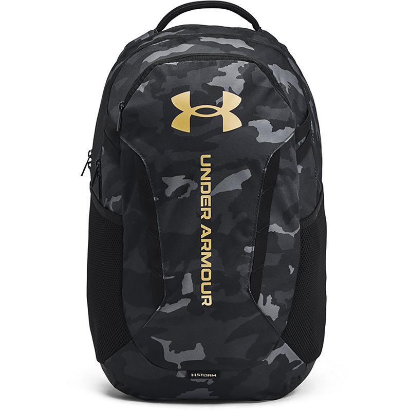 Photos - Backpack Under Armour Hustle 6.0  Black/Gold - s at Academy Sports 