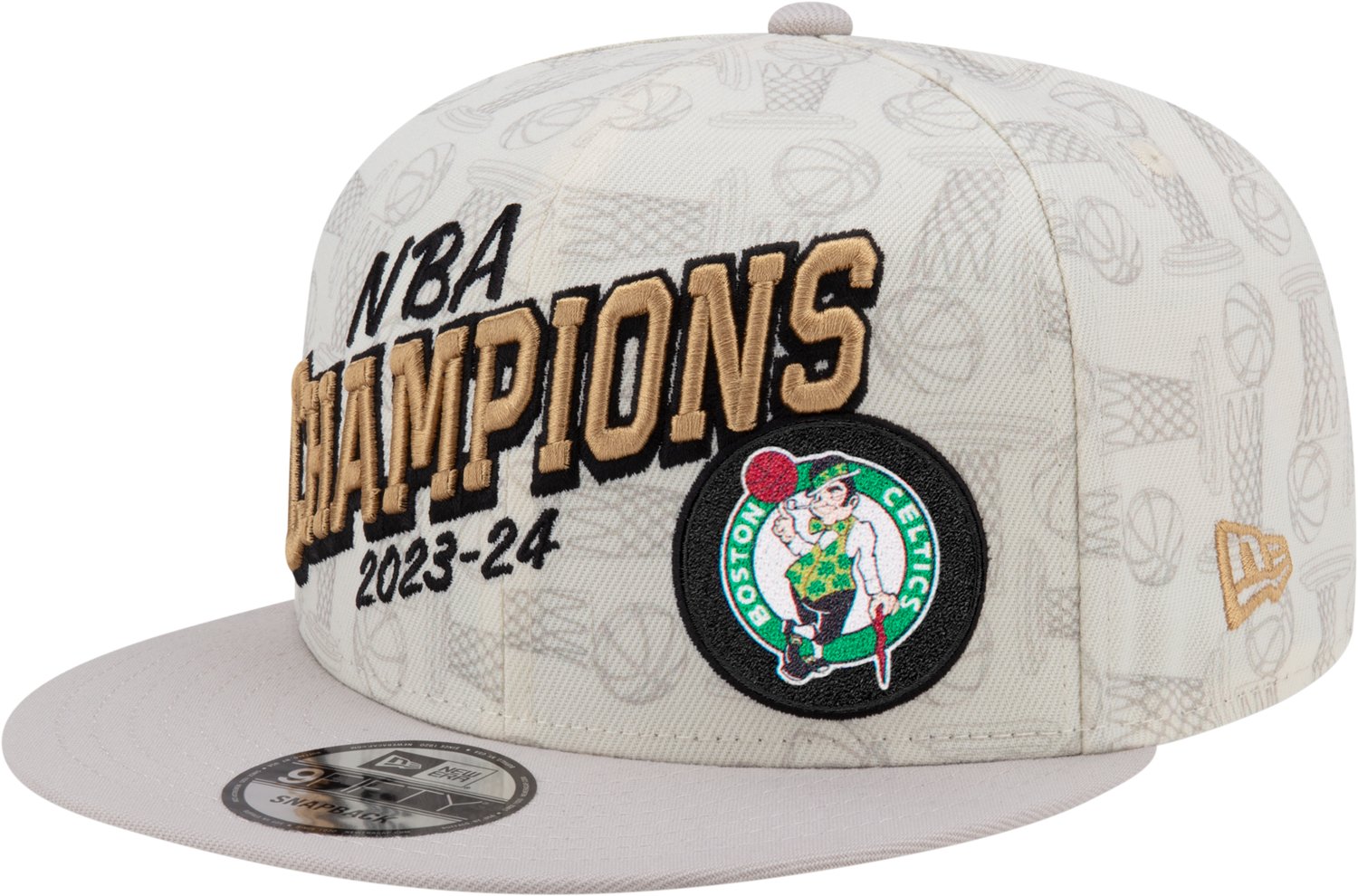 New Era Men's Boston Celtics 2024 NBA NWE Champs Locker Room Snapback 9Fifty                                                     - view number 3