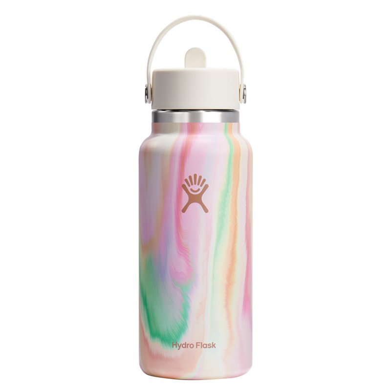 Hydro Flask 32 oz Sugar Crush Wide Flex Straw Cap LE Water Bottle - Thermos/Cups &koozies at Academy Sports
