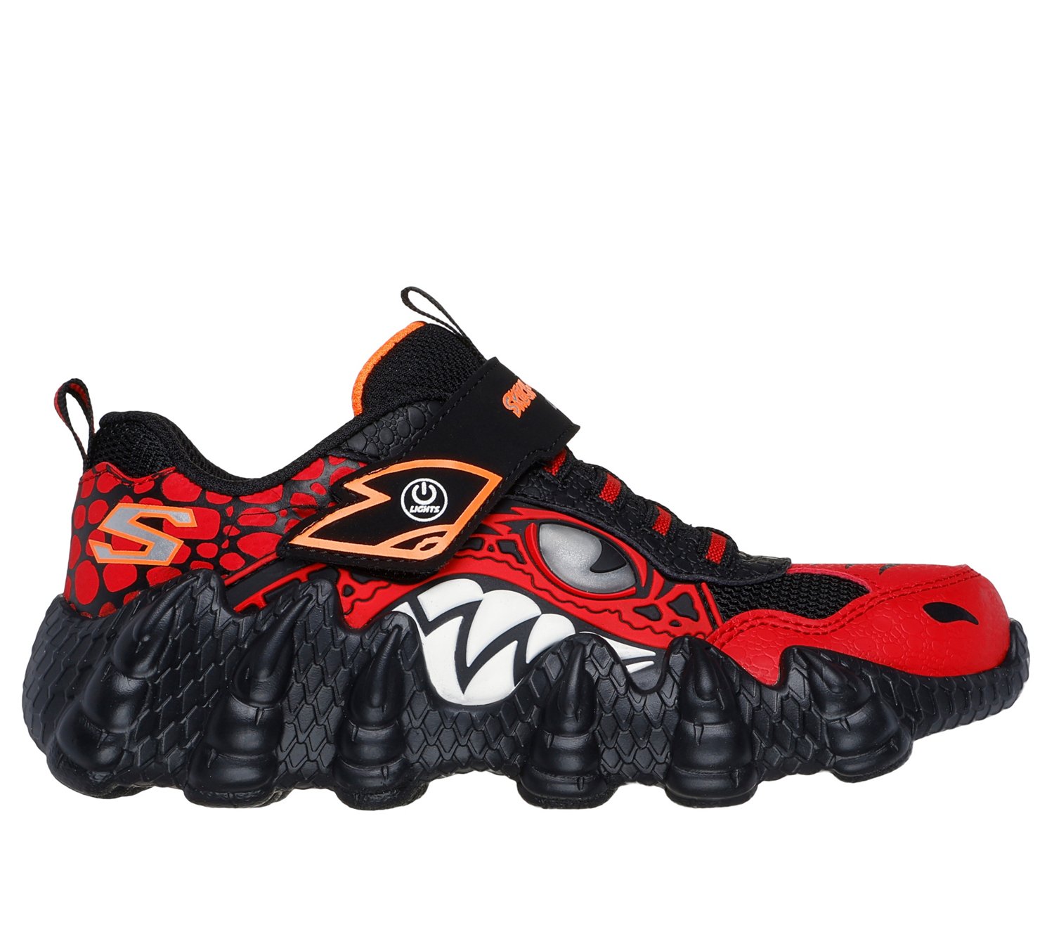 skechers skech o saurus boys light up shoes