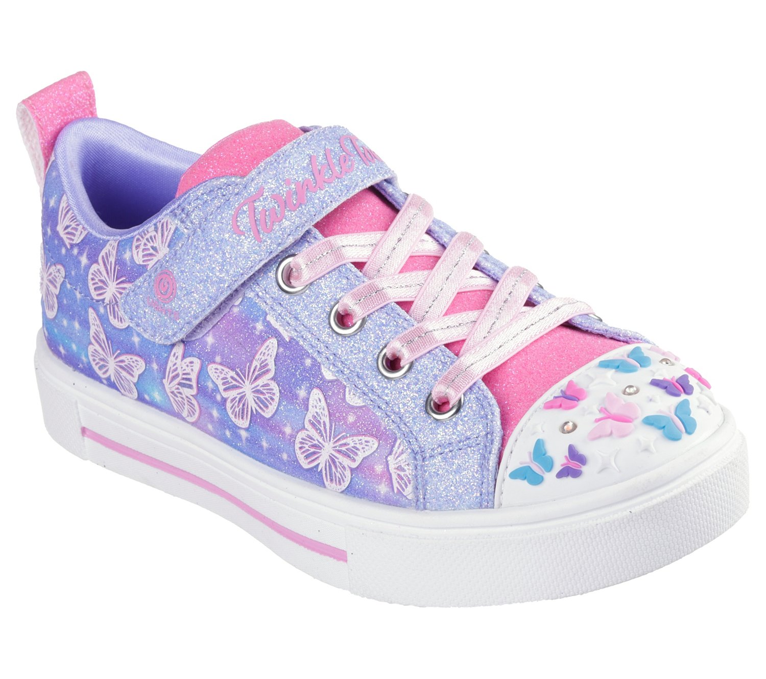 SKECHERS Kids' Twinkle Toes Twinkle Sparks Ombre Flutter Shoes - view number 3