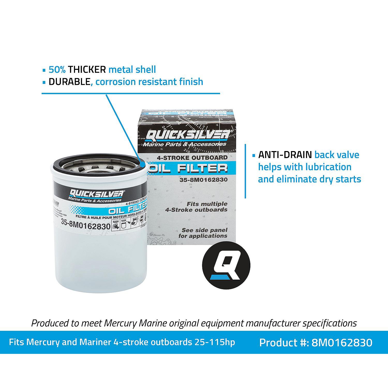 Quicksilver 4-Stroke Oil Filter                                                                                                  - view number 2