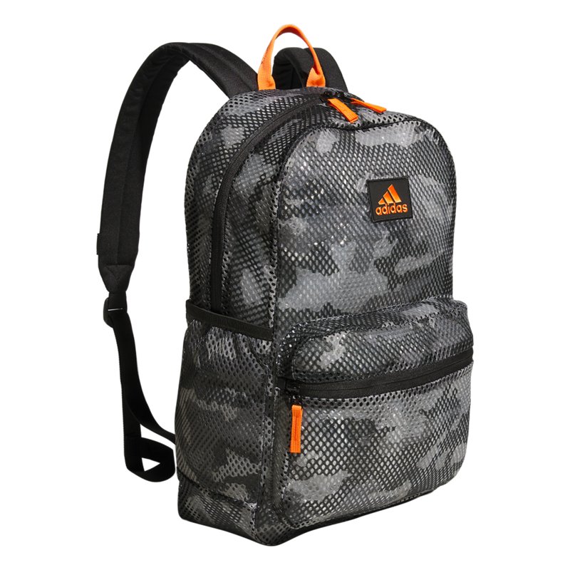 adidas Hermosa II Mesh Backpack Grey/Orange - Backpacks at Academy Sports