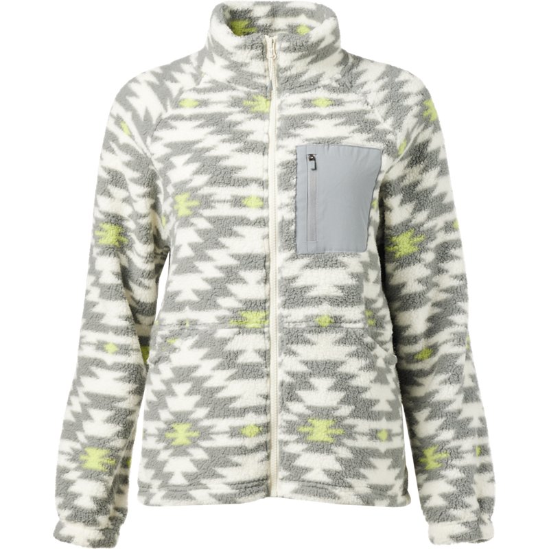 Magellan Outdoors Women's Campfire Sherpa Print Jacket Stucco - Women's Outdoor Long-Sleeve Tops at Academy Sports