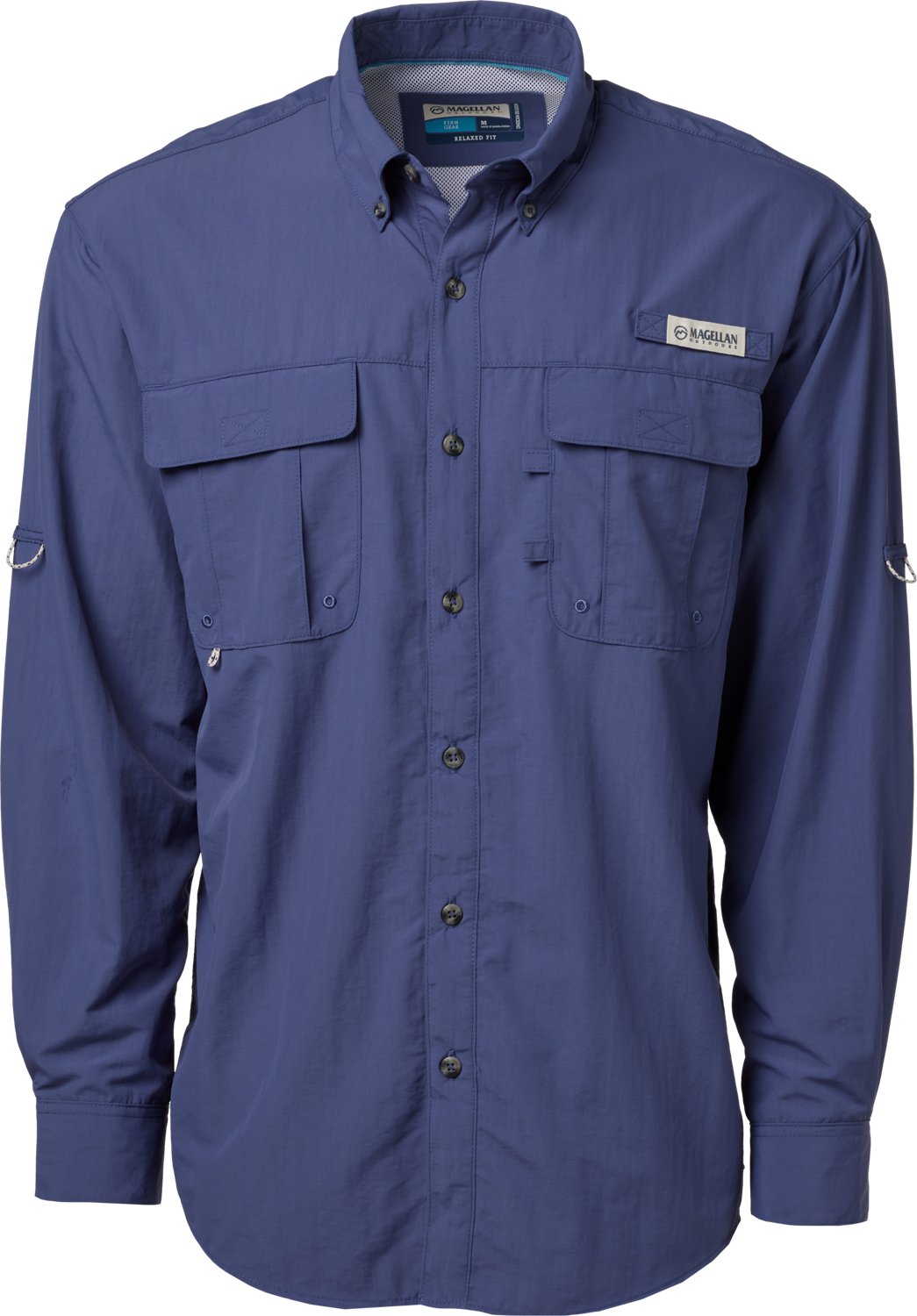 Magellan Outdoors Men s Laguna Madre Solid Long Sleeve Fishing Shirt Academy