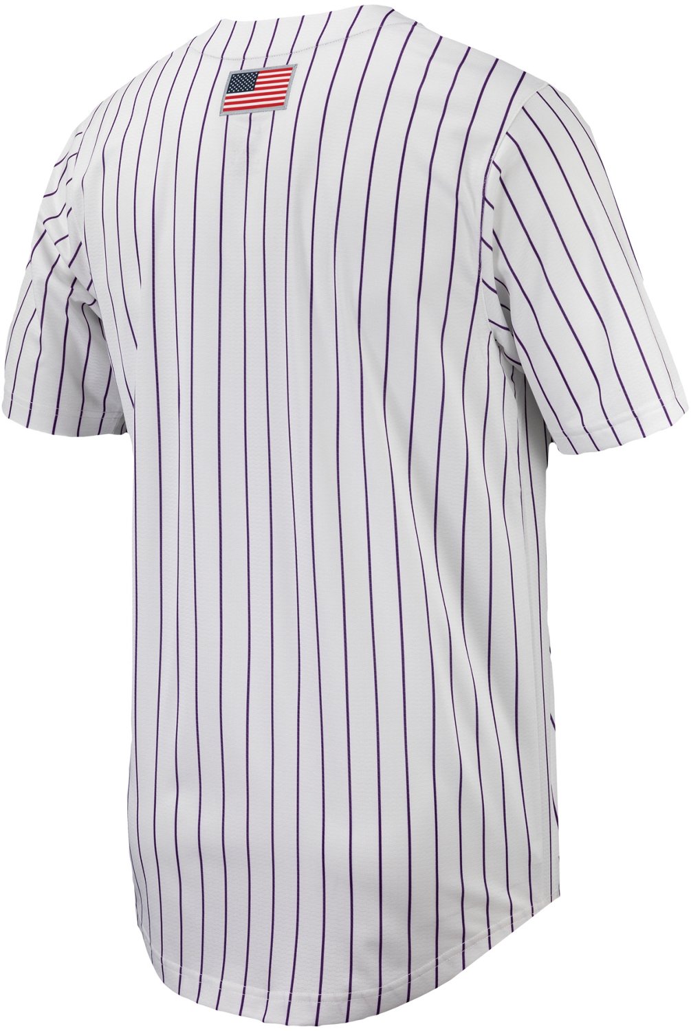 Nike Men's LSU Full Button Pinstripe Replica Baseball Jersey - view number 2