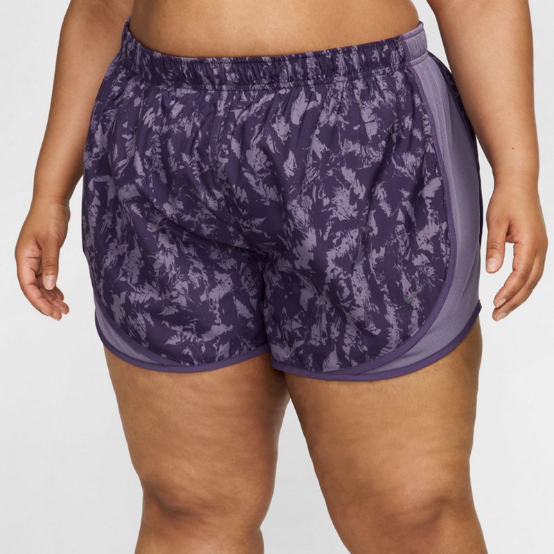 Nike Women's One Tempo Dri-FIT Printed Plus Size Running Shorts Dark Purple, 2X - Women's Athletic Performance Bottoms at Academy Sports