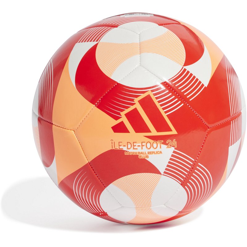 adidas Olympics Club Soccer Ball White/Orange, 4 - Soccer Equipment at Academy Sports