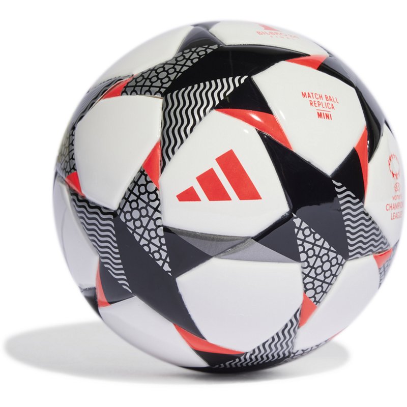 adidas Women's UCL Mini Soccer Ball White/Black - Soccer Equipment at Academy Sports