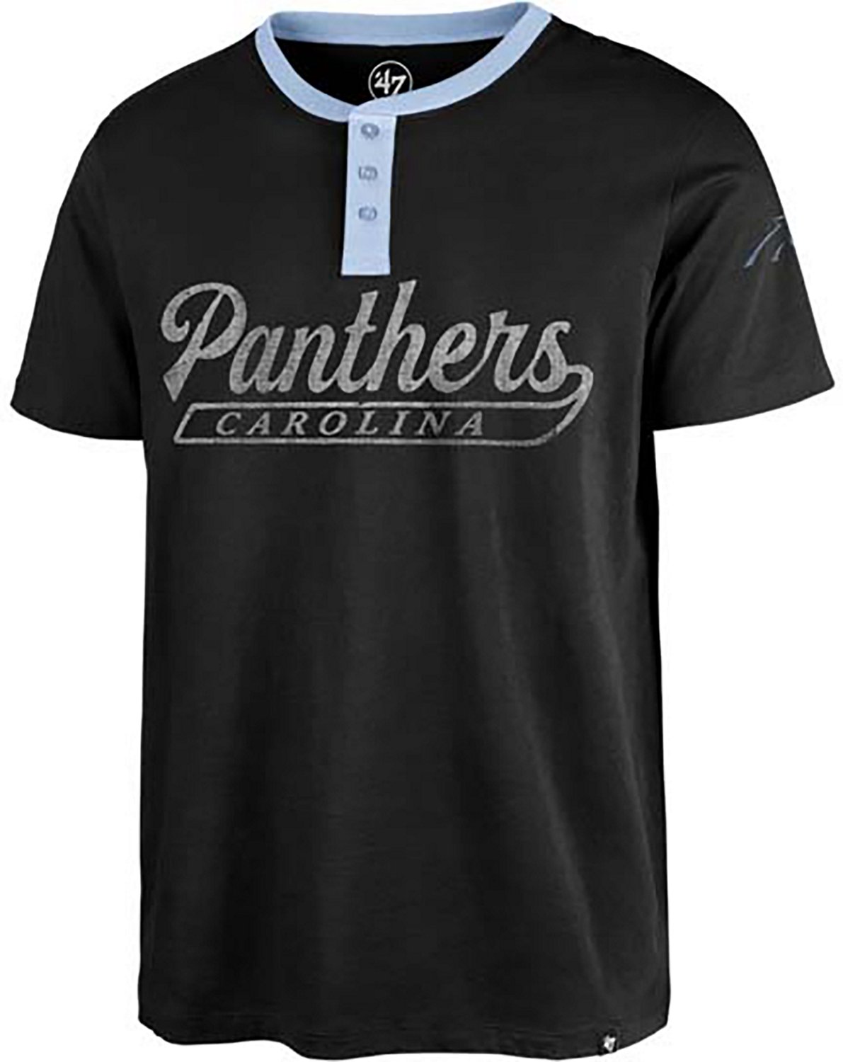 '47 Men's Carolina Panthers Westend Henley T-shirt