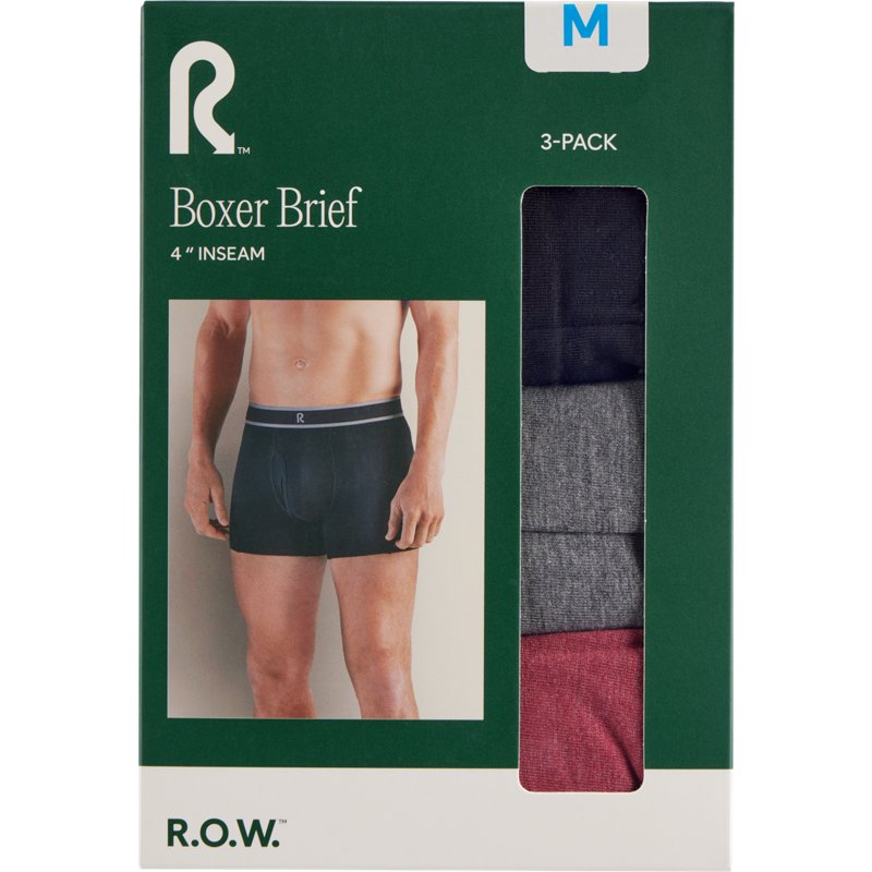 R.O.W. Men's Comfort Underwear 4 in Earth Red Heather, Large - Men's Athletic Performance Bottoms at Academy Sports