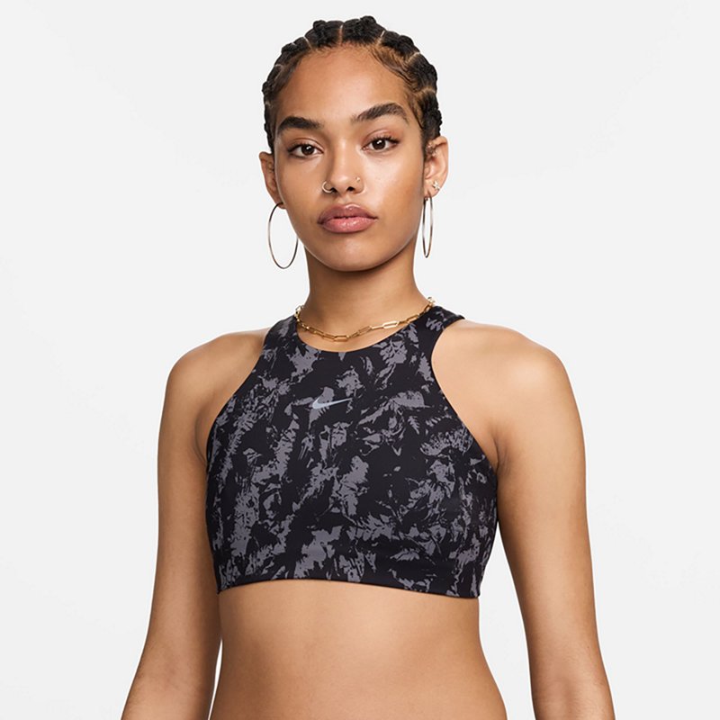 Nike Women's One Strappy Back Lightly Lined Printed Sports Bra Black, Small - Women's Workout Bras at Academy Sports