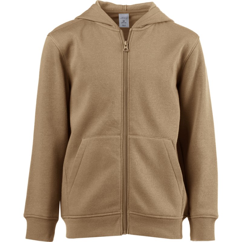 BCG Boys' Lifestyle Cotton Fleece Full-Zip Hoodie Brown, Small - Boy's Fleece at Academy Sports