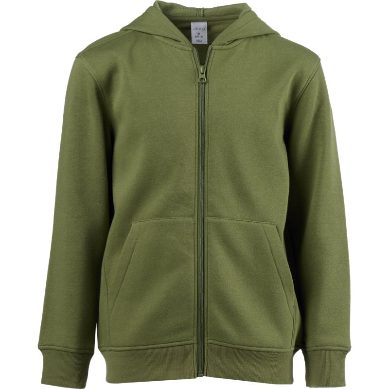 BCG Boys' Lifestyle Cotton Fleece Full-Zip Hoodie Green/Light Green, X-Small - Boy's Fleece at Academy Sports