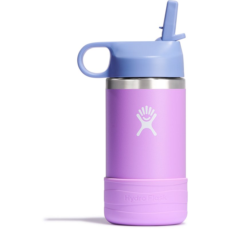 Hydro Flask Hydro Flash 12 oz Wide Mouth Kids Water Bottle with Straw Cap Dark Pink - Thermos/Cups &koozies at Academy Sports