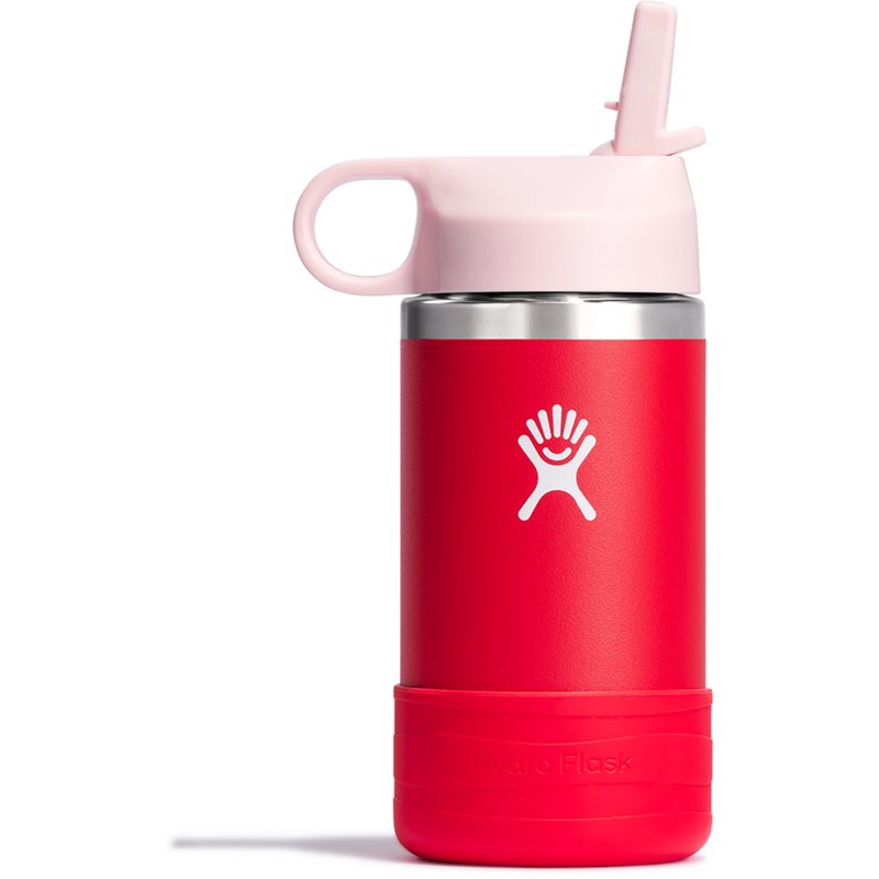 Hydro Flask Hydro Flash 12 oz Wide Mouth Kids Water Bottle with Straw Cap Red - Thermos/Cups &koozies at Academy Sports