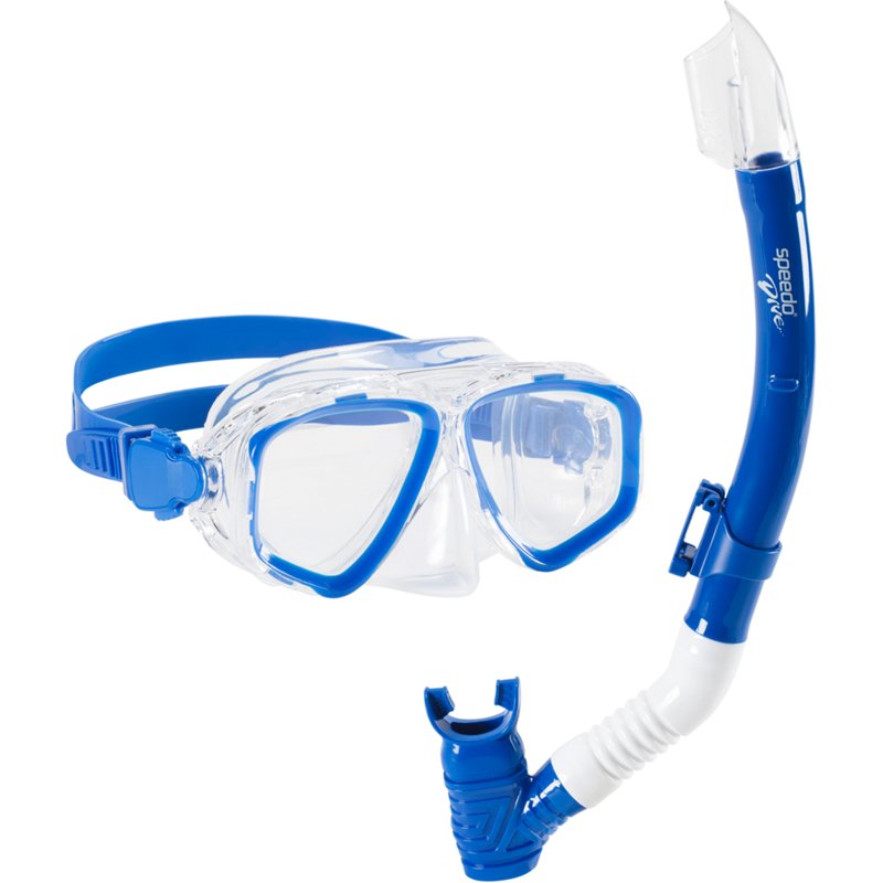 Speedo Juniors' Adventure Mask and Snorkel Set Blue - Swim And Diving Accessories at Academy Sports