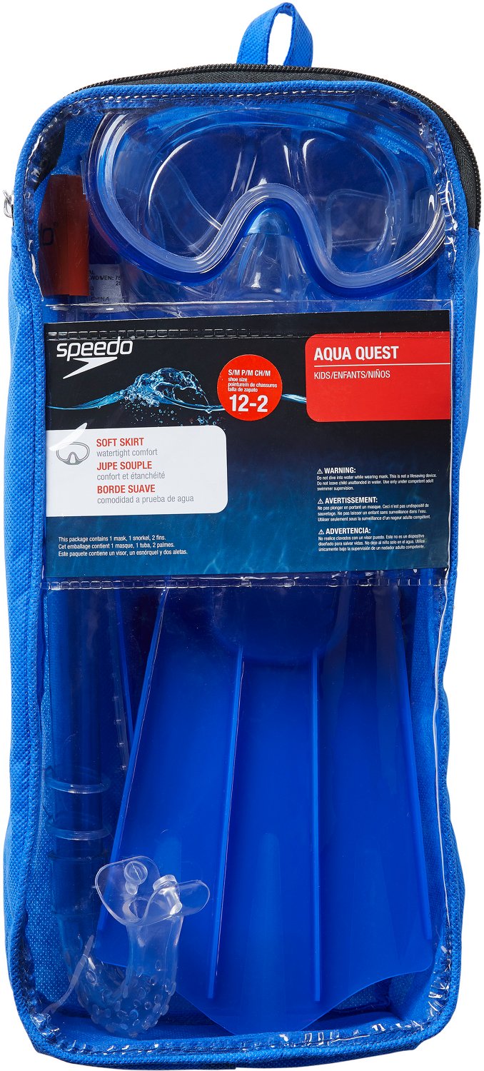 Speedo Kids' Aqua Quest Mask and Fin Set                                                                                         - view number 2