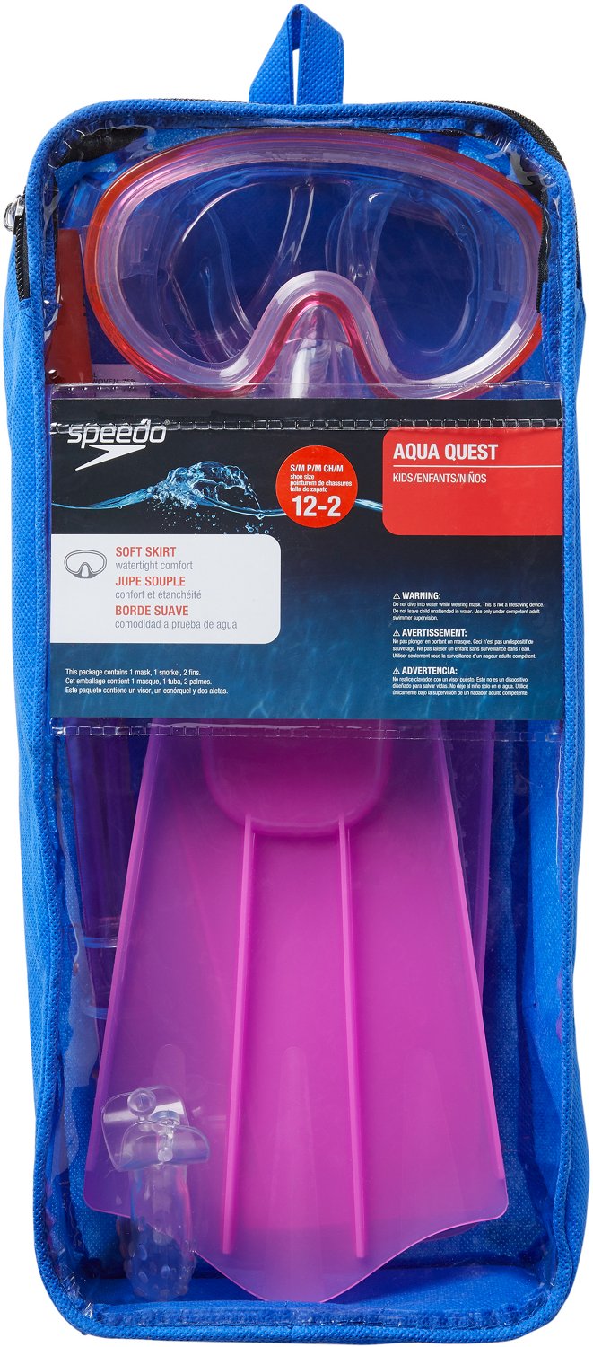 Speedo Kids' Aqua Quest Mask and Fin Set                                                                                         - view number 2