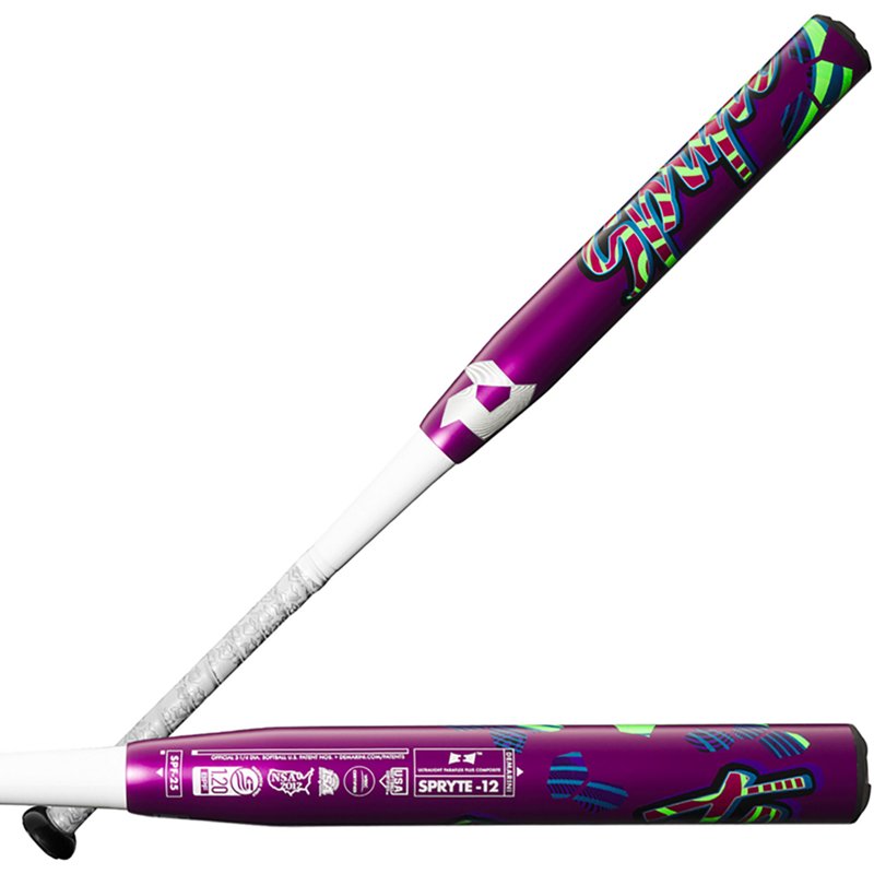 DeMarini 2025 Spryte Fastpitch Softball Bat -12 Purple/Bright Green - Fastpitch Softball Bats at Academy Sports