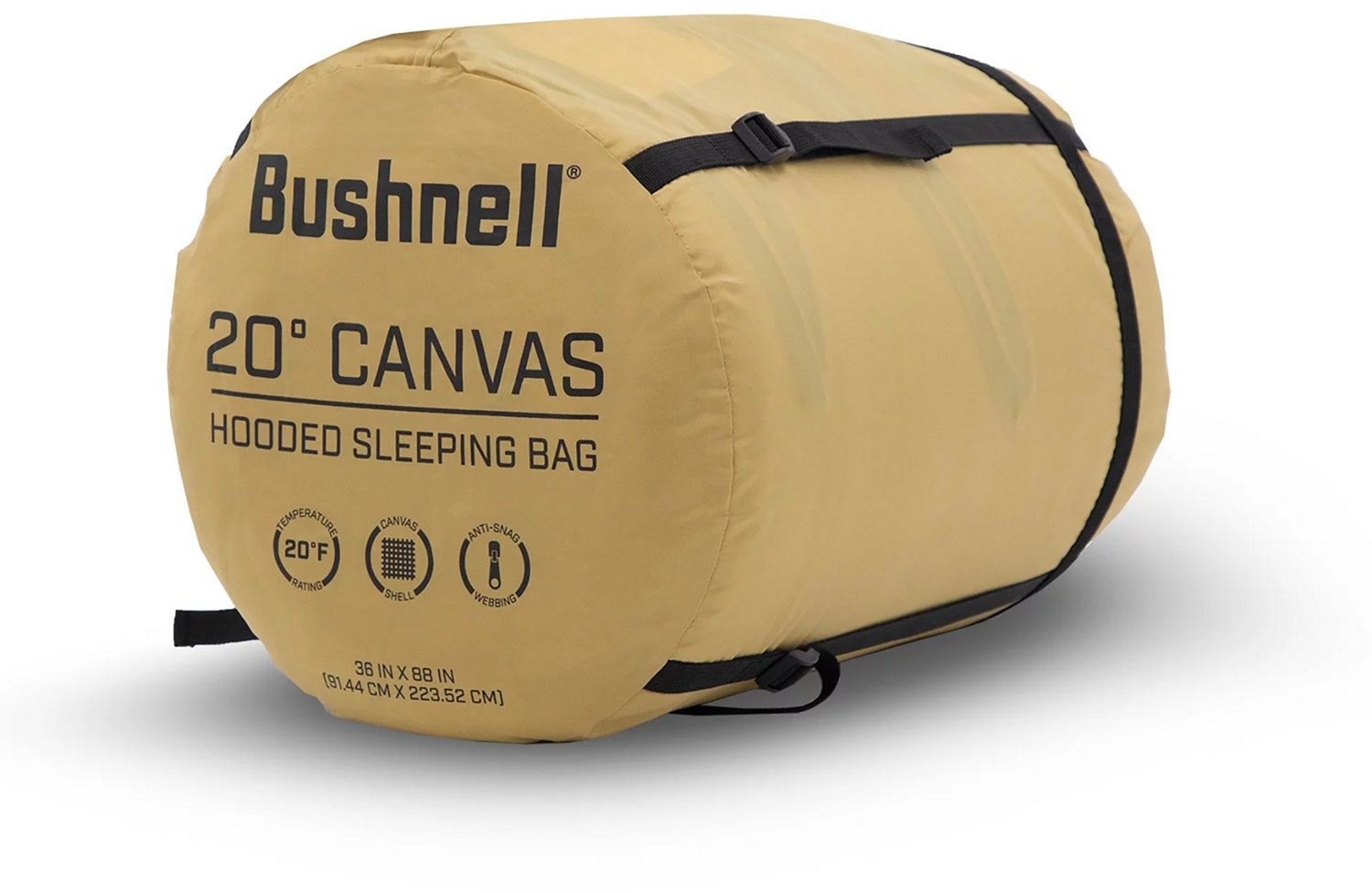 Bushnell 20°F Hooded Canvas Sleeping Bag                                                                                        - view number 3