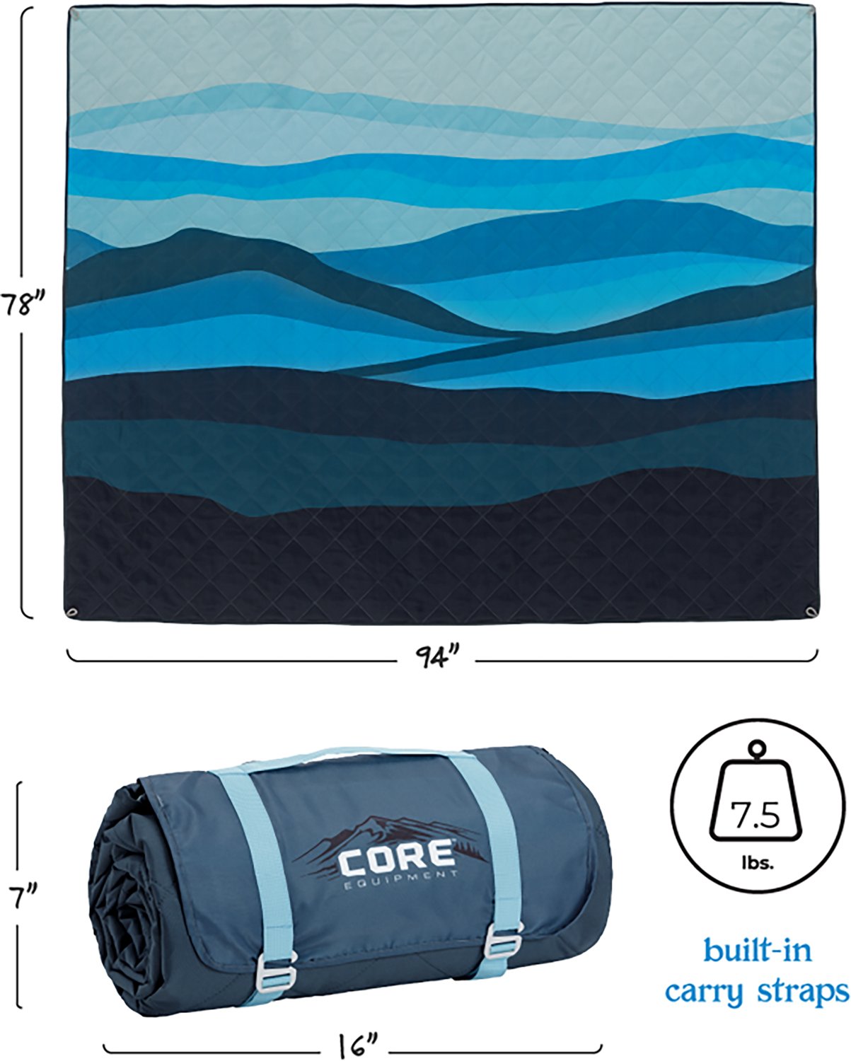 CORE Equipment Staydown Multipurpose Outdoor Travel Weighted Blanket - view number 8