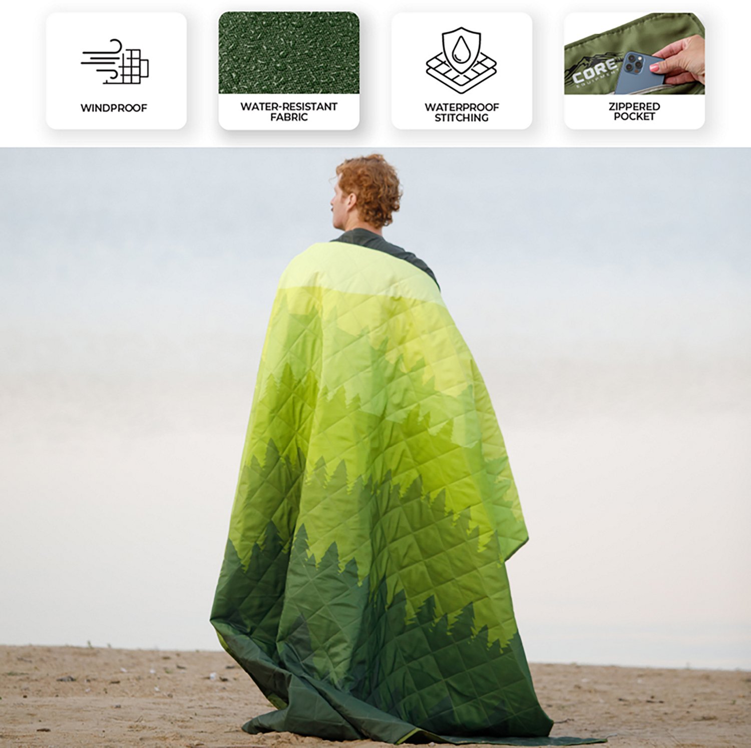 CORE Equipment Staydown Multipurpose Outdoor Travel Weighted Blanket - view number 3
