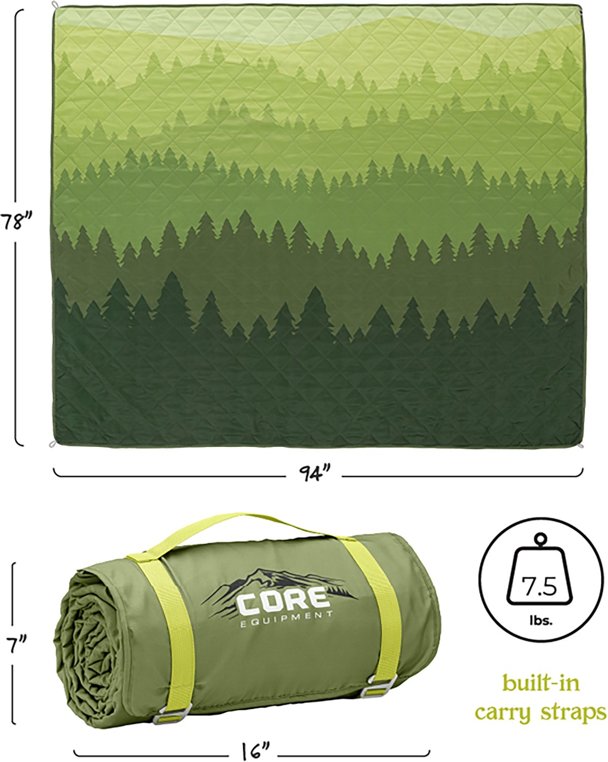 CORE Equipment Staydown Multipurpose Outdoor Travel Weighted Blanket - view number 8