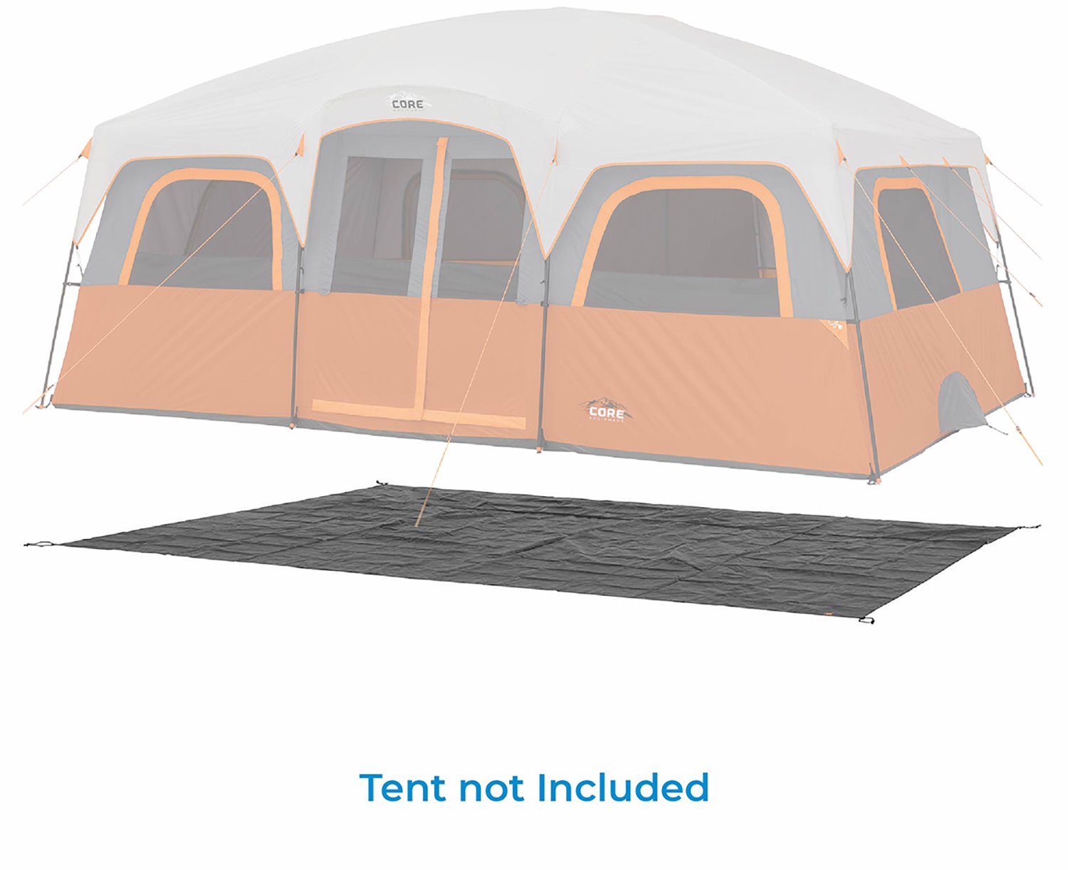 CORE Equipment 12 Person Straight Wall Cabin Tent Footprint - view number 2
