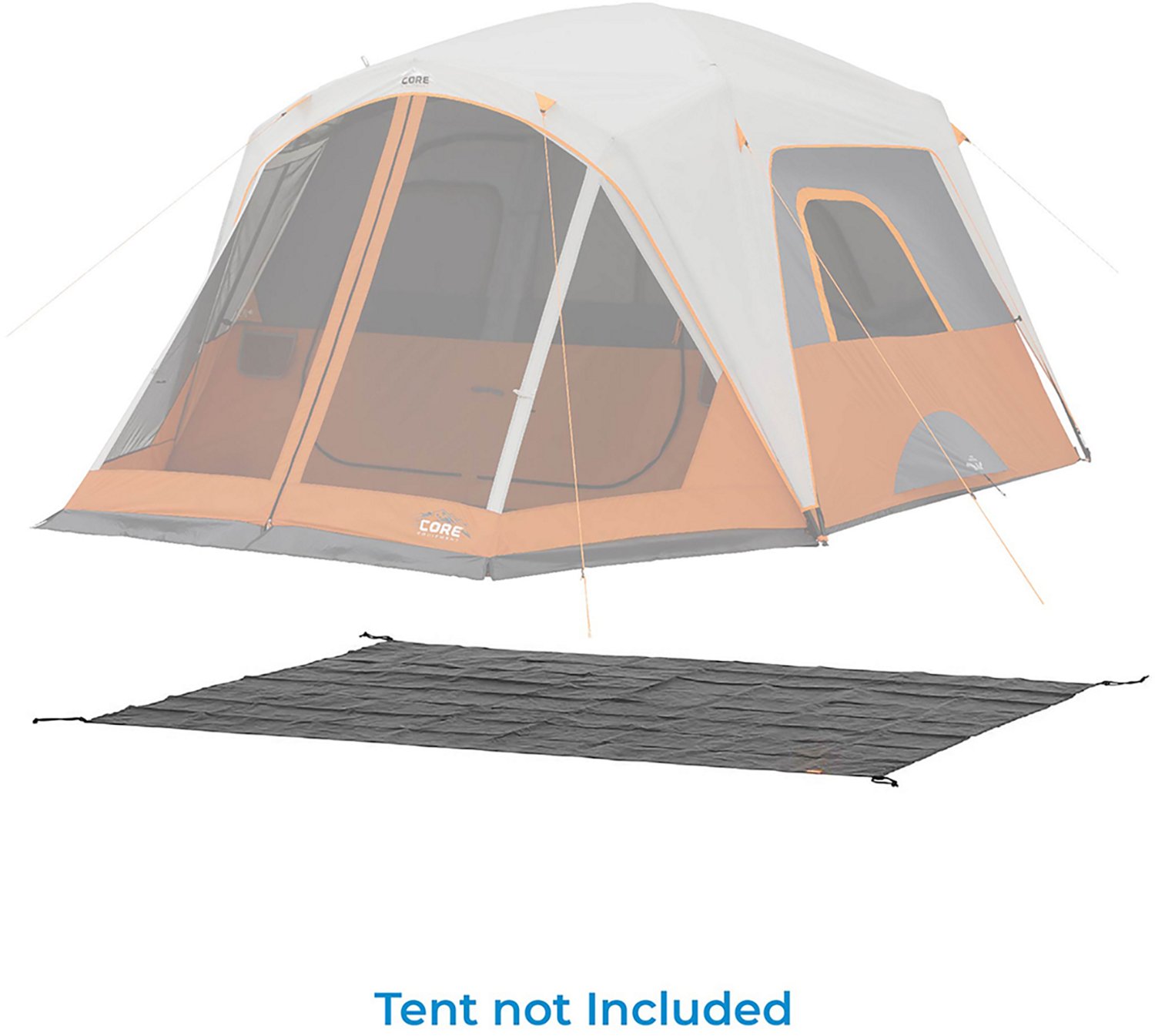 CORE Equipment 6 Person Straight Wall Cabin Tent Footprint                                                                       - view number 2