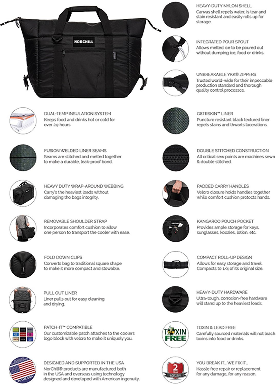 NorChill Voyager Series 24 Can Soft Cooler - view number 6