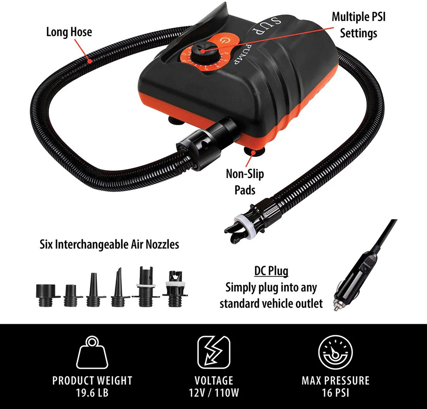 Waimea Bay 16 Psi Electric Air Pump For Kayaks And Paddleboards                                                                  - view number 4