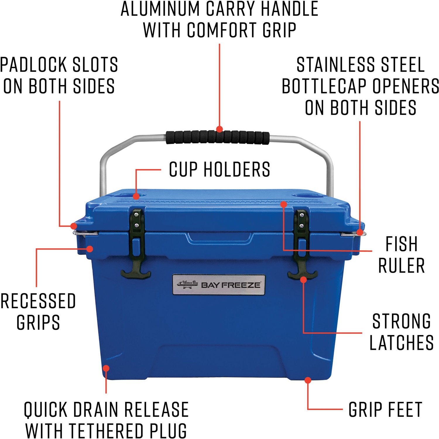 Waimea Bay 20qt Strap Down Cooler Blue - view number 2