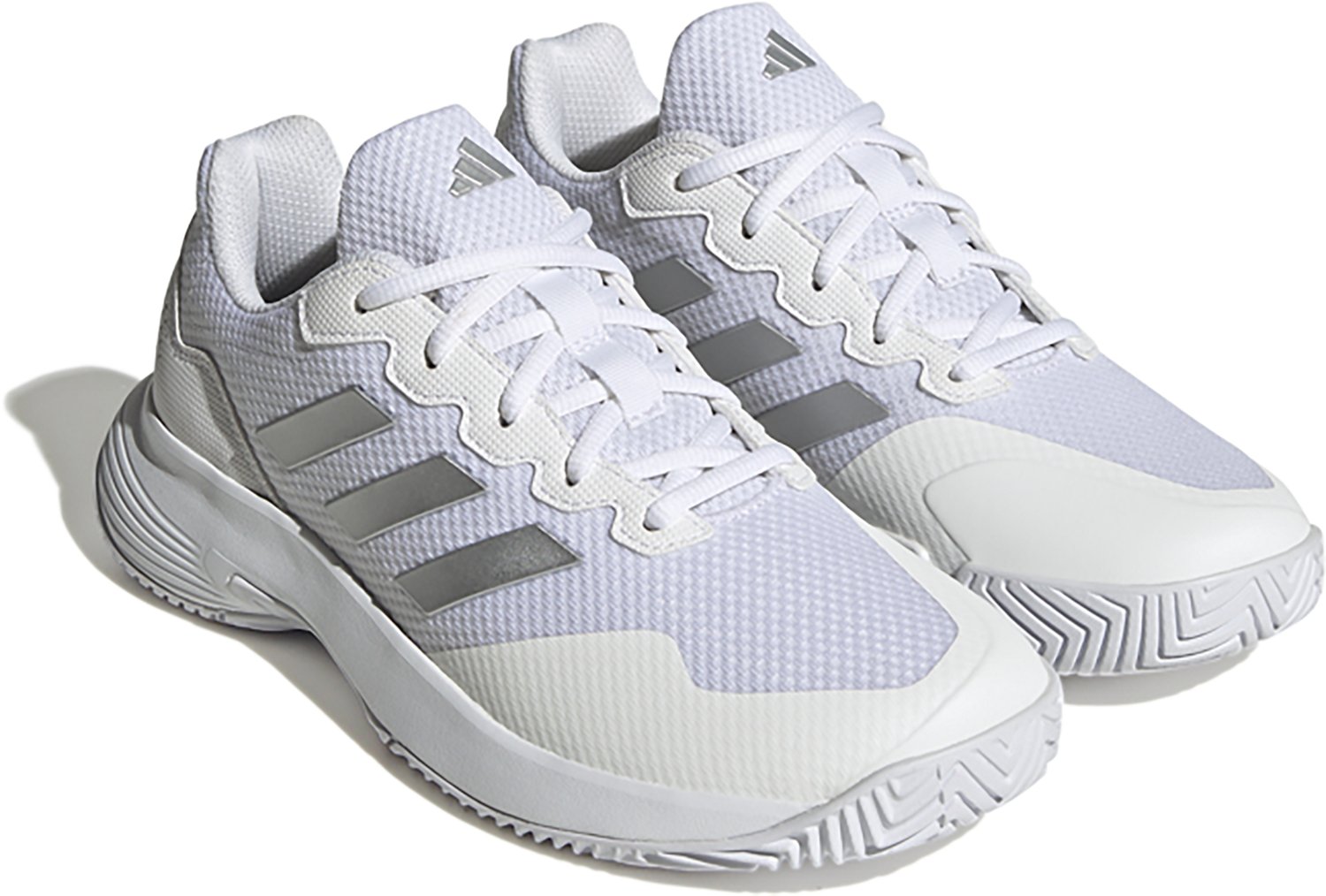 adidas Women s GameCourt 2 Tennis Shoes White Silver