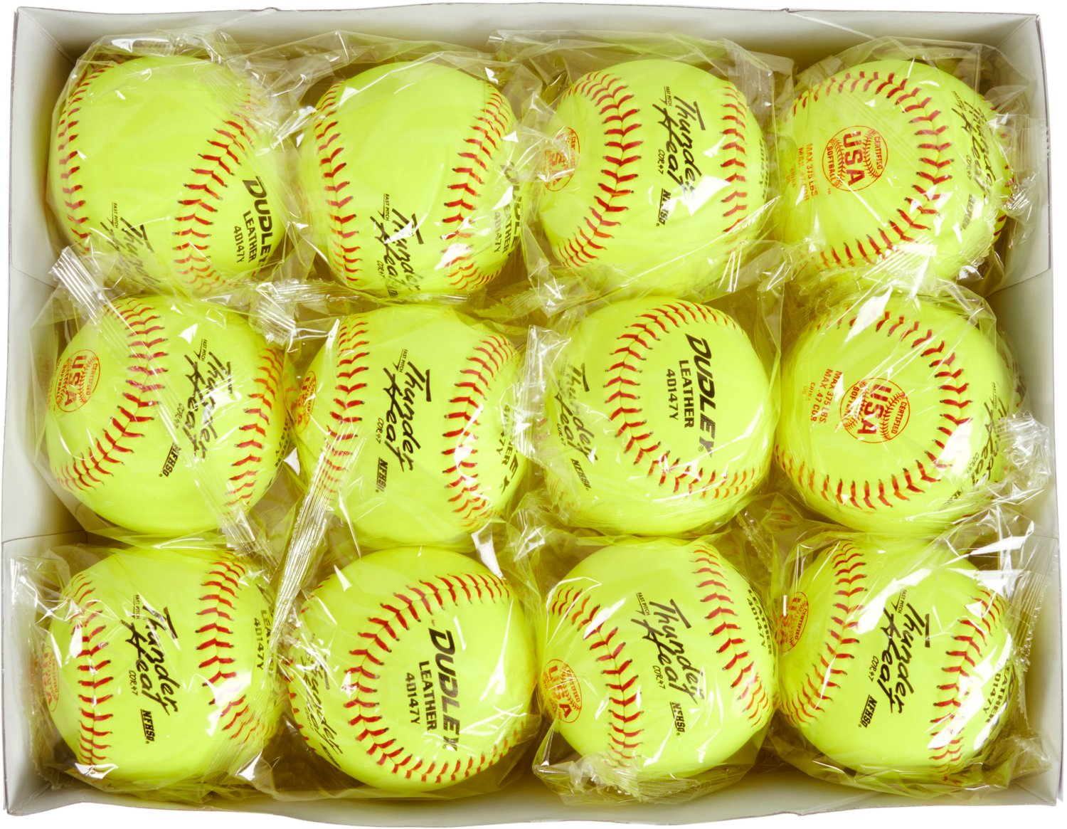 Dudley NFHS USA Thunder Heat 12 in Fastpitch Softballs 12-Pack - view number 3
