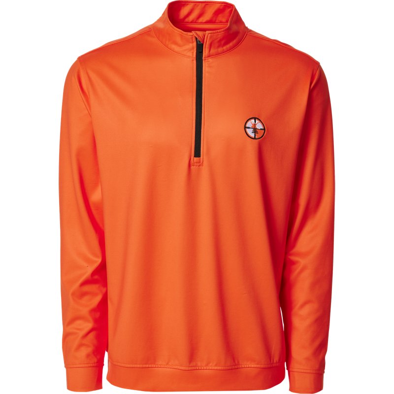 Waggle Men's Blaze Quarter Zip Orange, Large - Men's Athletic Performance Tops at Academy Sports