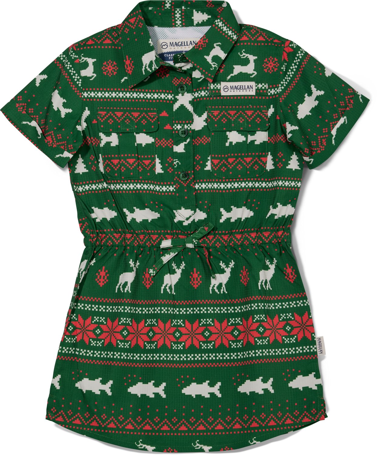 Magellan Outdoors Toddler Girls' Holiday Short Sleeve Fishing Dress                                                              - view number 2