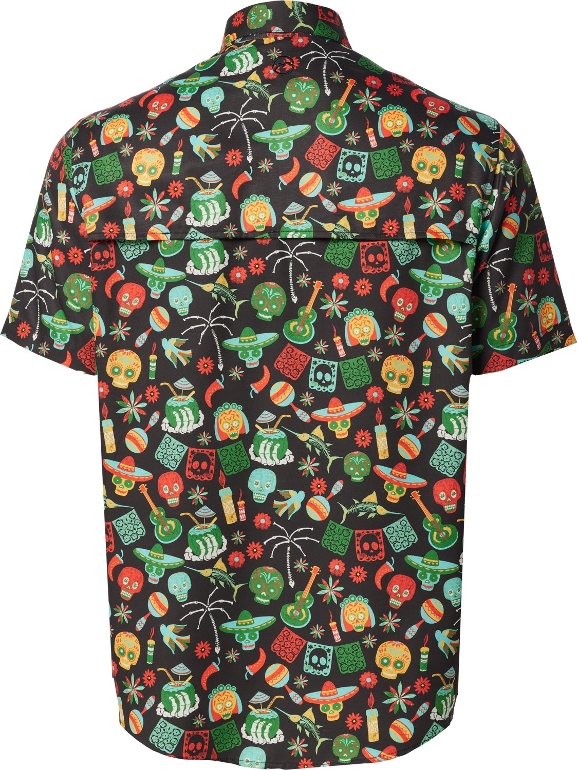 Magellan Outdoors Men's  Dia De Los Muertos Print Short Sleeve Fishing Shirt - view number 2