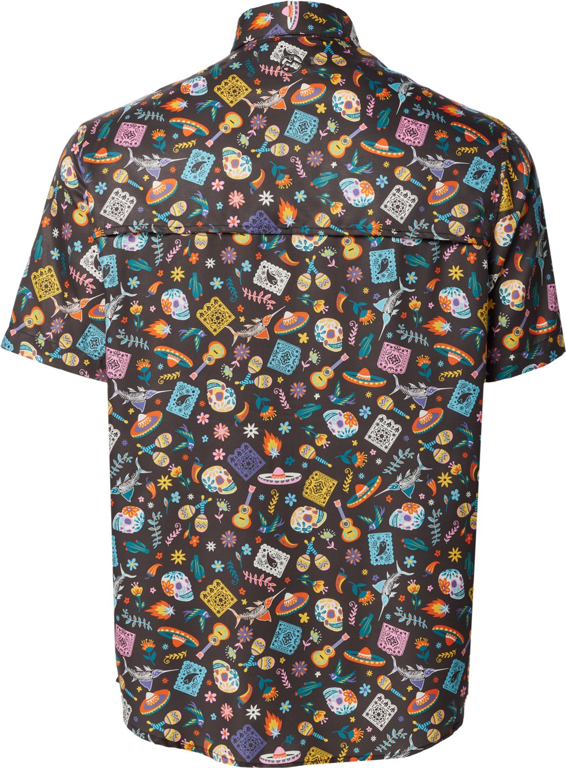 Magellan Outdoors Men's  Dia De Los Muertos Print Short Sleeve Fishing Shirt - view number 2