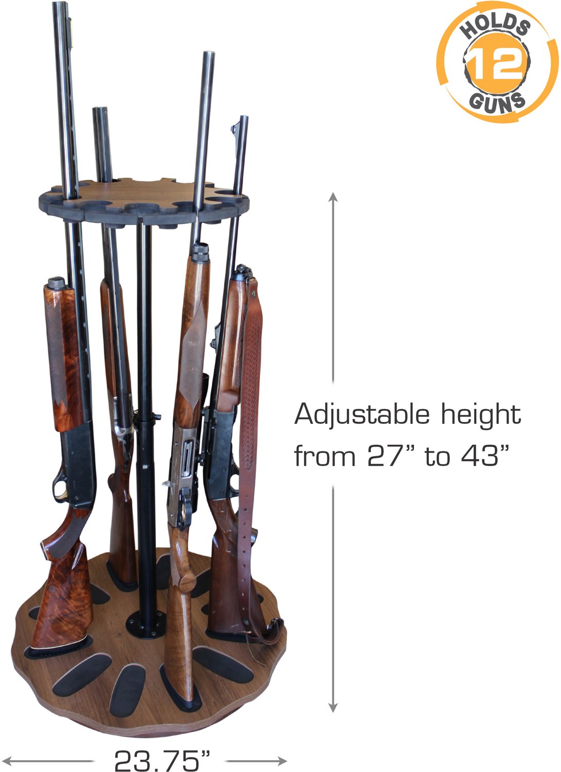 Rush Creek Spinning 12-Gun Adjustable Floor Rack - view number 2