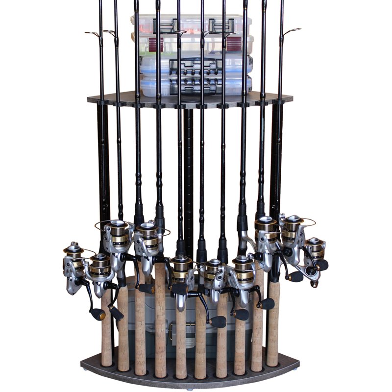 Rush Creek 10-Rod Corner Rack Barnwood - Rod And Reel Storage at Academy Sports