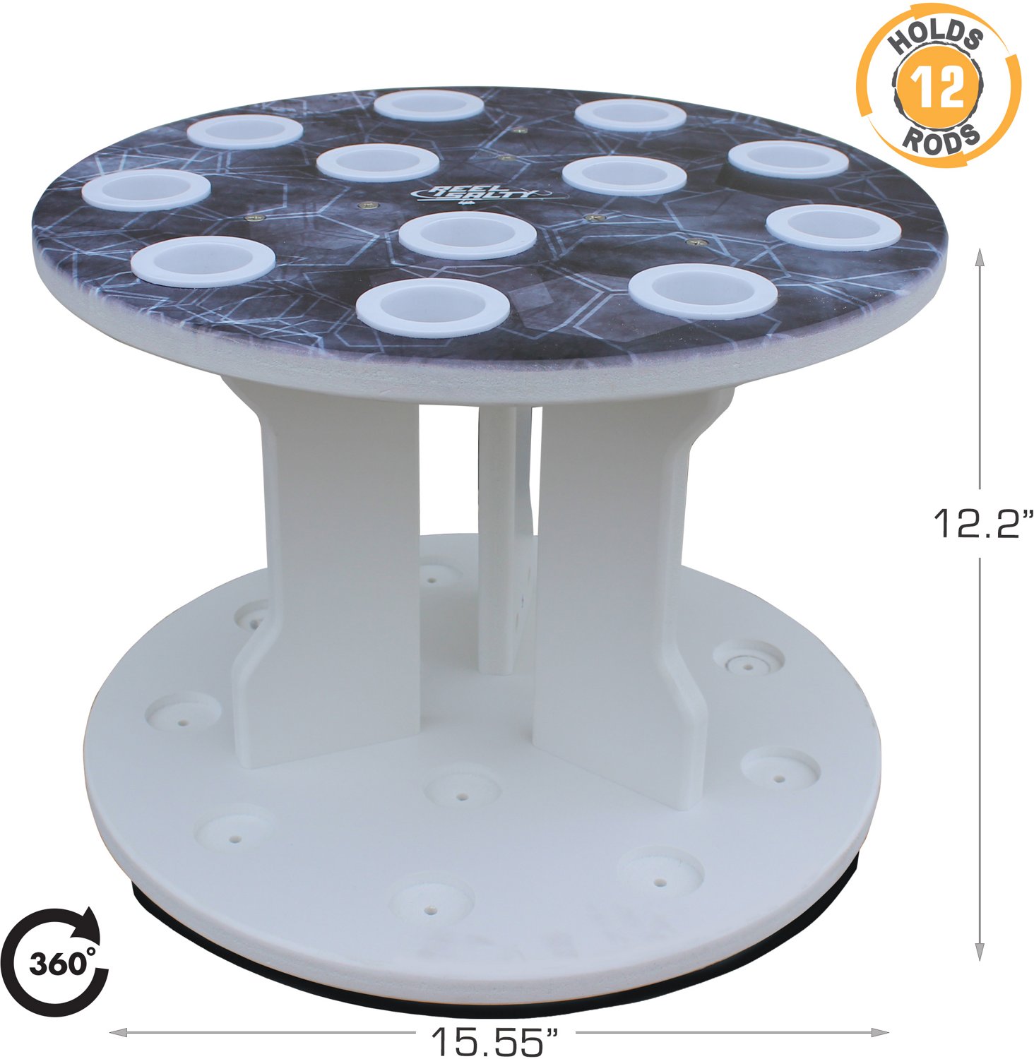 Rush Creek Reel Salty Round 12-Rod Spinning Rod Holder - view number 2