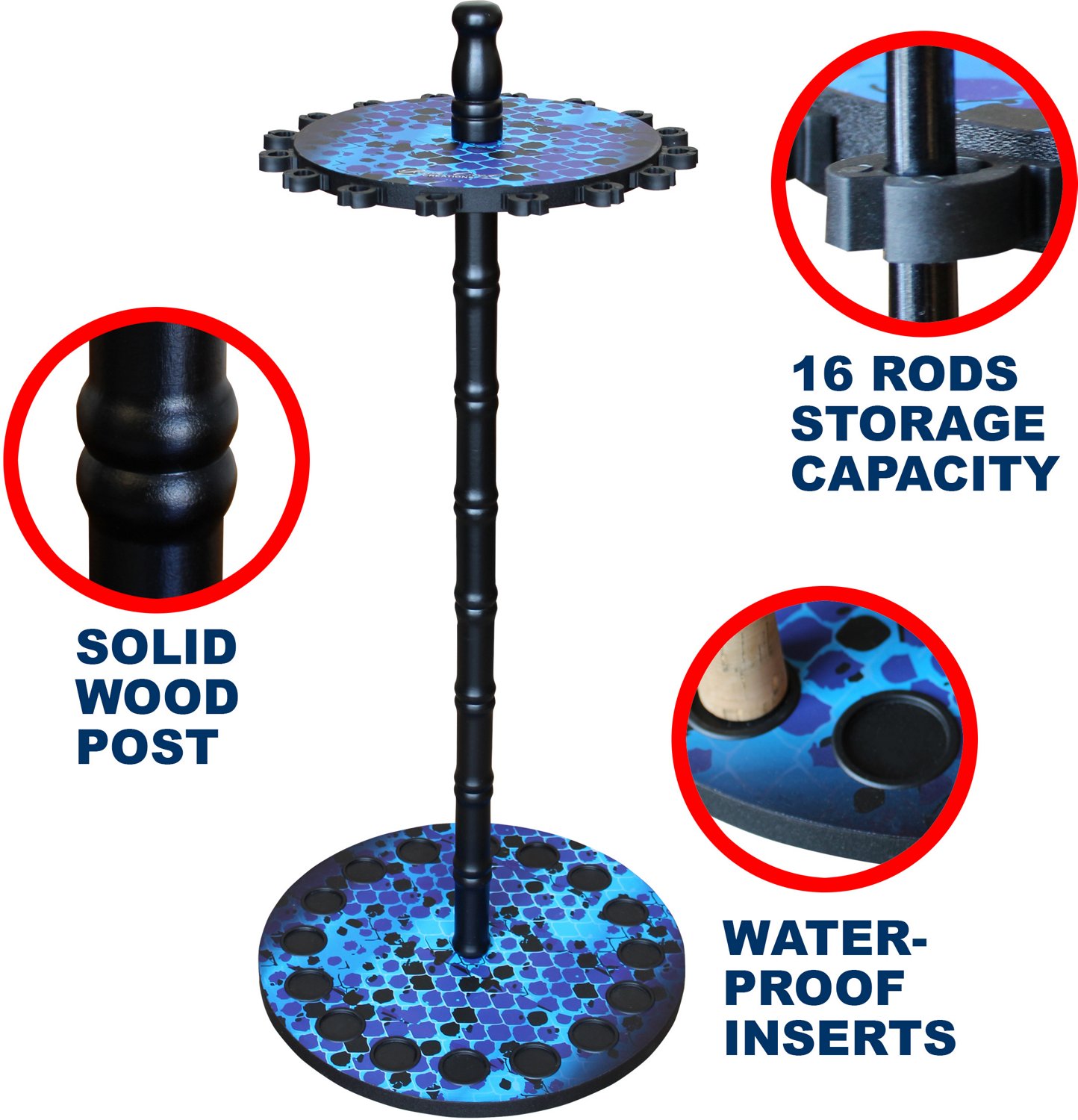 Rush Creek Round 16-Rod Storage Floor Rack - view number 3