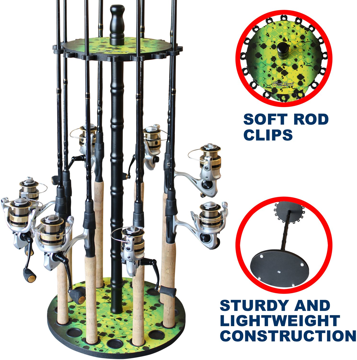 Rush Creek Round 16-Rod Storage Floor Rack - view number 3
