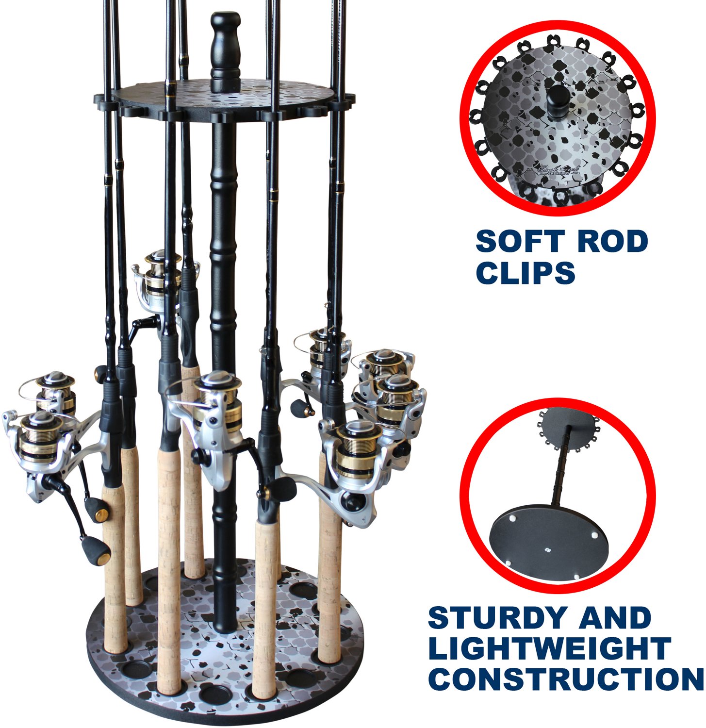 Rush Creek Round 16-Rod Storage Floor Rack - view number 3