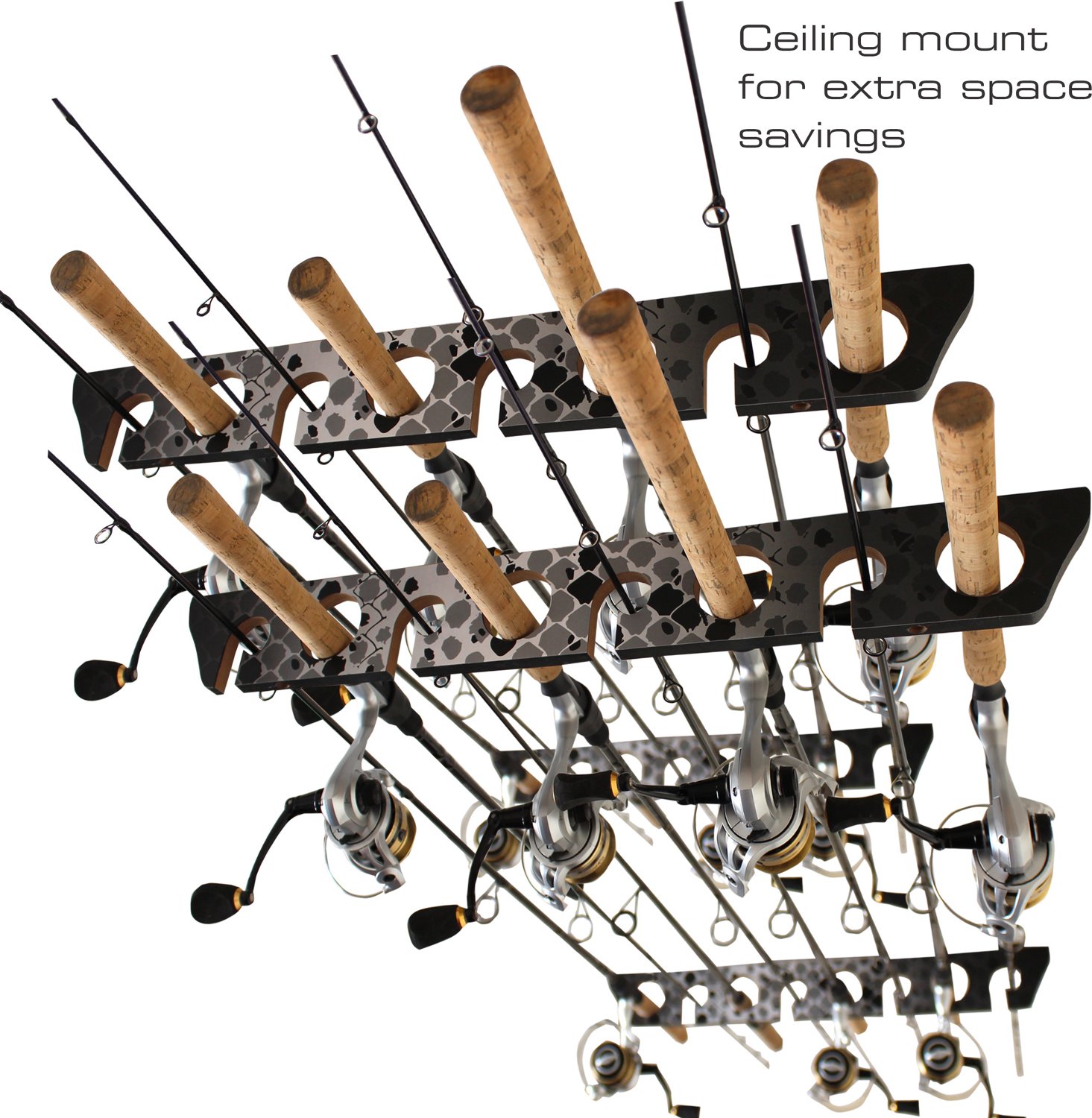 Rush Creek Wall Ceiling 8-Rod Storage Racks 2-Pack