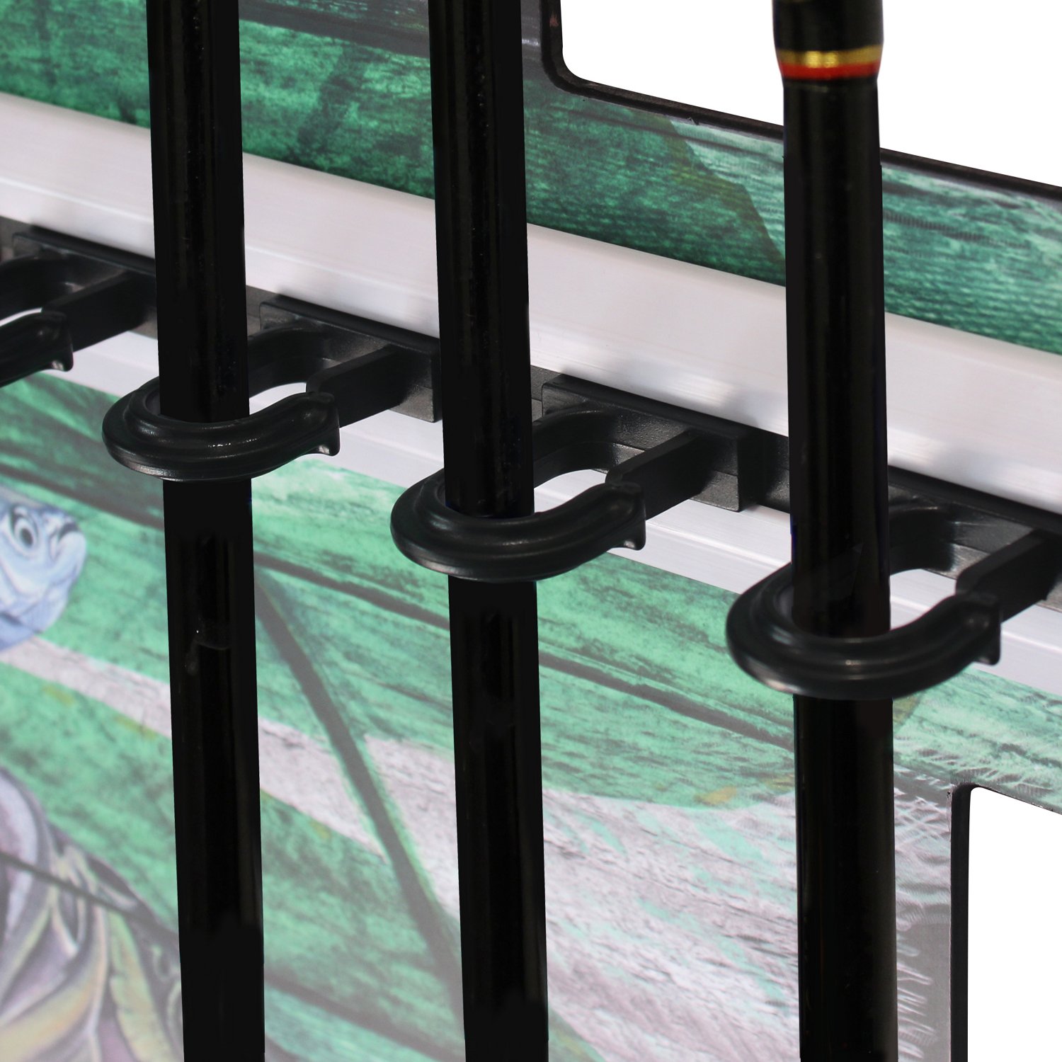 Rush Creek Guy Harvey Fish 8-Rod Wall Storage Rack - view number 2